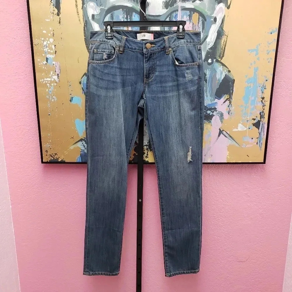 CAbi #5165 Slim Boyfriend Distressed Mojave Jeans - Picture 1 of 5